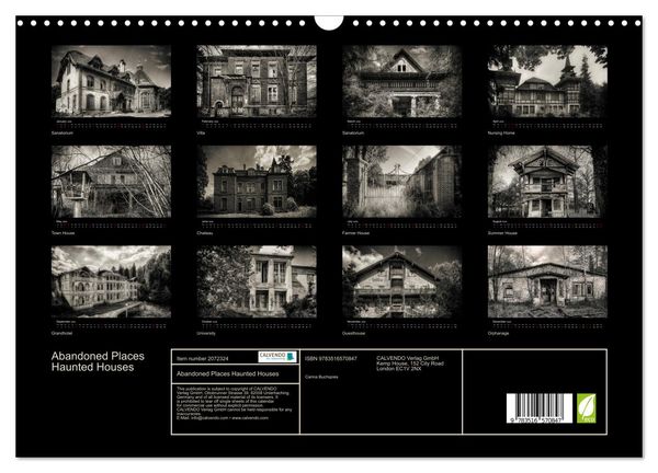 Produktbild: Abandoned Places Haunted Houses (Wall Calendar 2026 DIN A3 landscape), CALVENDO 12 Month Wall Calendar