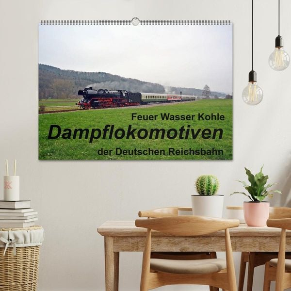 Produktbild: Feuer Wasser Kohle - Dampflokomotiven der Deutschen Reichsbahn (Wandkalender 2026 DIN A2 quer), CALVENDO Monatskalender