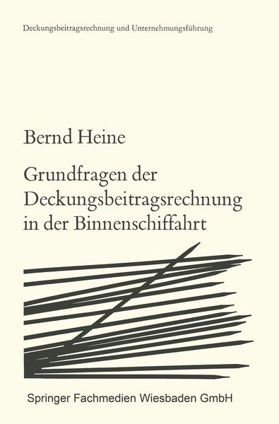 Produktbild: Grundfragen der Deckungsbeitragsrechnung in der Binnenschiffahrt