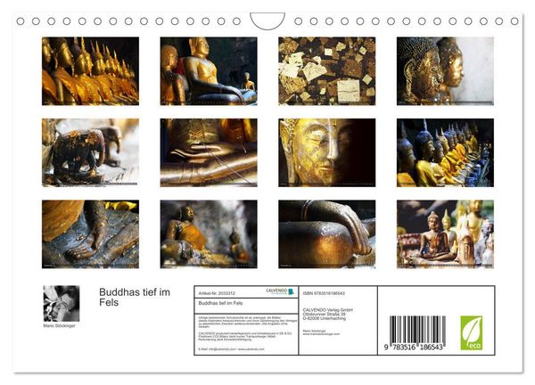 Produktbild: Buddhas tief im Fels (Wandkalender 2026 DIN A4 quer), CALVENDO Monatskalender