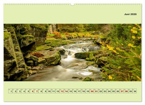 Produktbild: Die schwarze Pockau im Herbstgewand (Wandkalender 2026 DIN A2 quer), CALVENDO Monatskalender