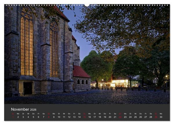 Produktbild: M&uuml;nster mit Licht (hochwertiger Premium Wandkalender 2026 DIN A2 quer), Kunstdruck in Hochglanz