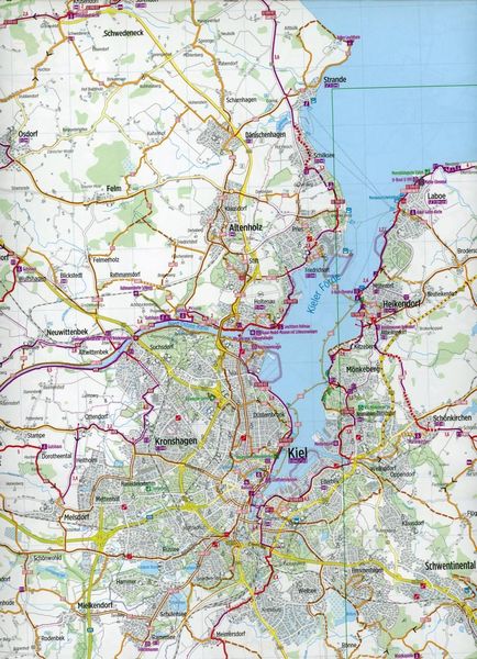 Produktbild: Radkarte Kiel Neum&uuml;nster Rendsburg (RK-SH04)