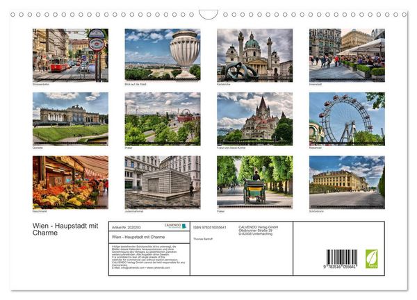 Produktbild: Wien - Haupstadt mit Charme (Wandkalender 2026 DIN A3 quer), CALVENDO Monatskalender