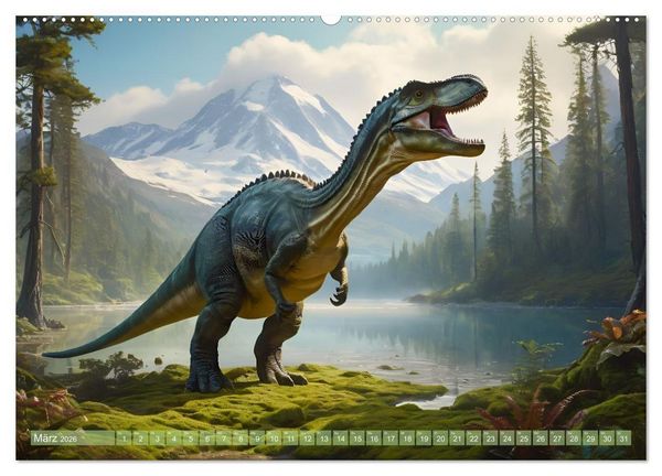 Produktbild: Eine Reise in die Vergangenheit - Entdeckung der Tierwelt (hochwertiger Premium Wandkalender 2026 DIN A2 quer), Kunstdruck in Hochglanz