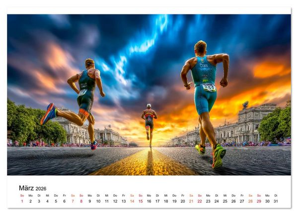 Produktbild: Triathlon - Grenzen verschieben (Wandkalender 2026 DIN A3 quer), CALVENDO Monatskalender