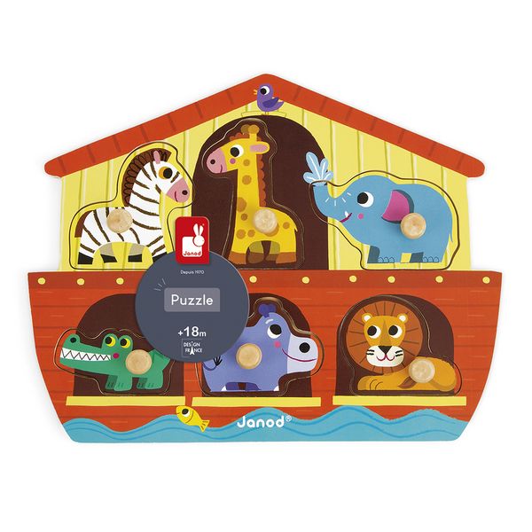 Produktbild: Arche Noah Knopfpuzzle: Tierischer Spielspa&szlig; mit 6 Teilen