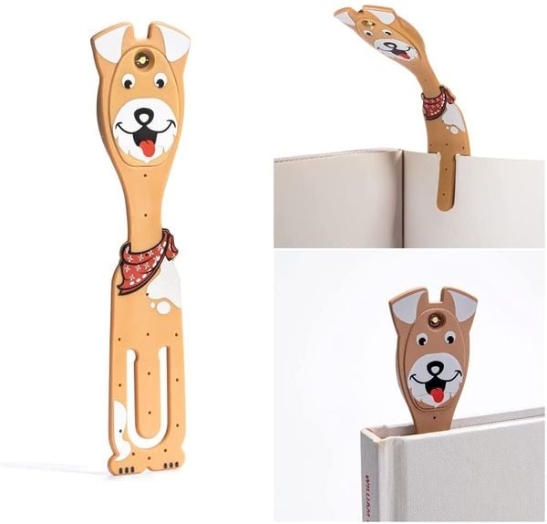 Produktbild: Flexilight Animal Leselicht Hund &ndash; 2-in-1 LED-Leselampe & Lesezeichen
