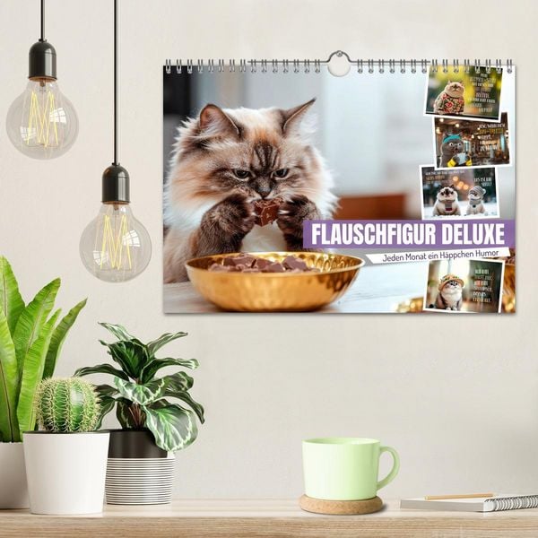 Produktbild: FLAUSCHFIGUR DELUXE Jeden Monat ein H&auml;ppchen Humor (Wandkalender 2026 DIN A4 quer), CALVENDO Monatskalender