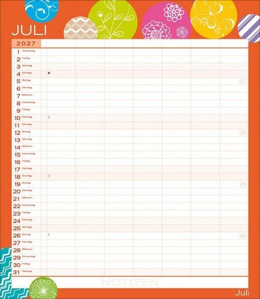 Produktbild: Multiplaner - Colour your time 2027