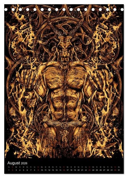 Produktbild: BLOODBOY/ HORROR ILLUSTRATION V1 (Tischkalender 2026 DIN A5 hoch), CALVENDO Monatskalender