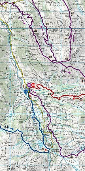 Produktbild: K&uuml;mmerly+Frey Wandertourenkarte 5 Saanenland 1:50.000