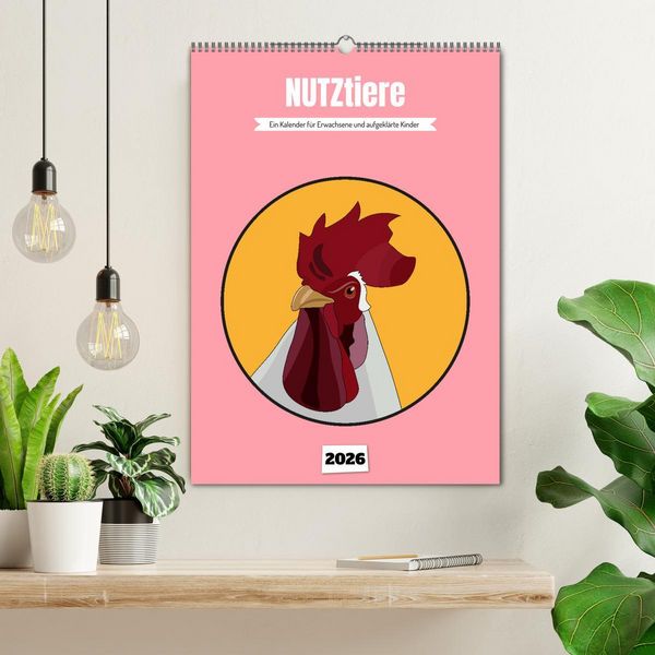 Produktbild: NUTZtiere, Ein Kalender f&uuml;r Erwachsene und aufgekl&auml;rte Kinder (Wandkalender 2026 DIN A2 hoch), CALVENDO Monatskalender
