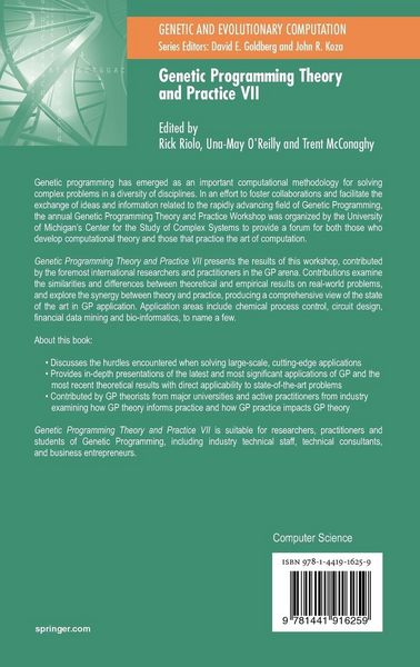 Produktbild: Genetic Programming Theory and Practice VII
