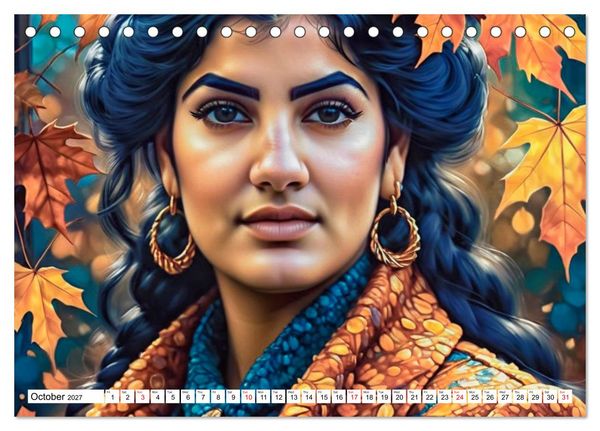 Produktbild: Dark Eyes and Deep Emotions, Adelina&rsquo;s Mysterious World (Desk Calendar 2027 DIN A5 landscape), CALVENDO 12 Month DeskCalendar