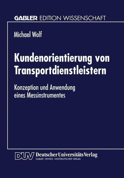 Produktbild: Kundenorientierung von Transportdienstleistern