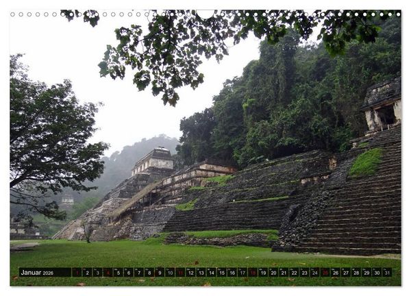 Produktbild: Von Mayas und Azteken - Mexiko, Guatemala und Honduras (Wandkalender 2026 DIN A3 quer), CALVENDO Monatskalender
