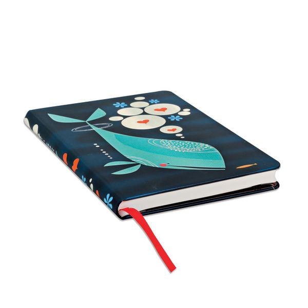 Produktbild: Hardcover Notizbuch Wal und Freund, Midi, Liniert