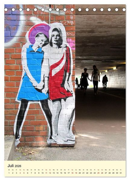 Produktbild: Hamburg StreetArt (Tischkalender 2026 DIN A5 hoch), CALVENDO Monatskalender
