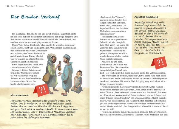 Produktbild: Die 15 spannendsten Kriminalf&auml;lle in der Bibel. Bibelgeschichten f&uuml;r Kinder als Detektivgeschichten zum Mitmachen. Bibelwissen und christliche Werten entdecken. Kinderbuch ab 8 Jahre