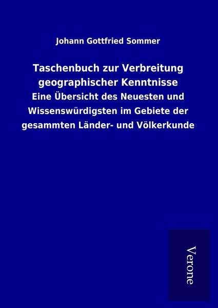 Produktbild: Taschenbuch zur Verbreitung geographischer Kenntnisse