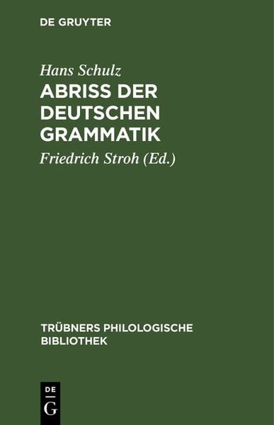 Produktbild: Abriss der deutschen Grammatik