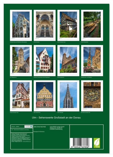 Produktbild: Ulm - Sehenswerte Gro&szlig;stadt an der Donau (Wandkalender 2026 DIN A4 hoch), CALVENDO Monatskalender