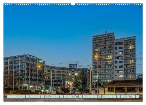 Produktbild: Chemnitz zur blauen Stunde (hochwertiger Premium Wandkalender 2026 DIN A2 quer), Kunstdruck in Hochglanz