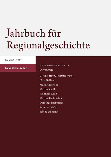Produktbild: Jahrbuch f&uuml;r Regionalgeschichte 40 (2022)