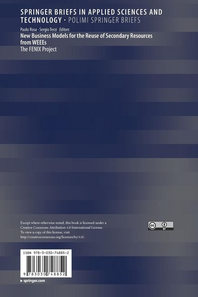 Produktbild: New Business Models for the Reuse of Secondary Resources from WEEEs