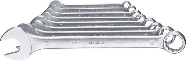 Produktbild: Ringmaulschl&uuml;sselsatz 7-080 8-tlg.SW 8-19mm Form A CV-Stahl GEDORE