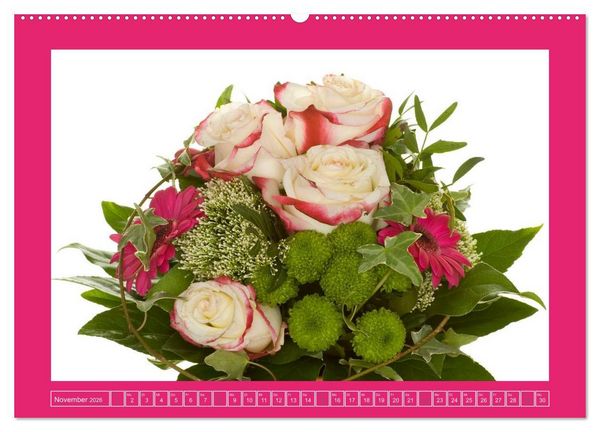 Produktbild: F&uuml;r jeden Monat ein Dankesch&ouml;n an Dich! - 12 Blumenstr&auml;u&szlig;e (hochwertiger Premium Wandkalender 2026 DIN A2 quer), Kunstdruck in Hochglanz