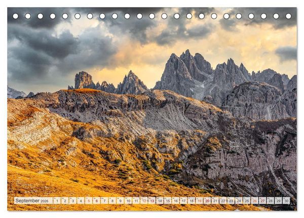 Produktbild: Bergwanderung Dolomiten rund um die Drei Zinnen (Tischkalender 2026 DIN A5 quer), CALVENDO Monatskalender