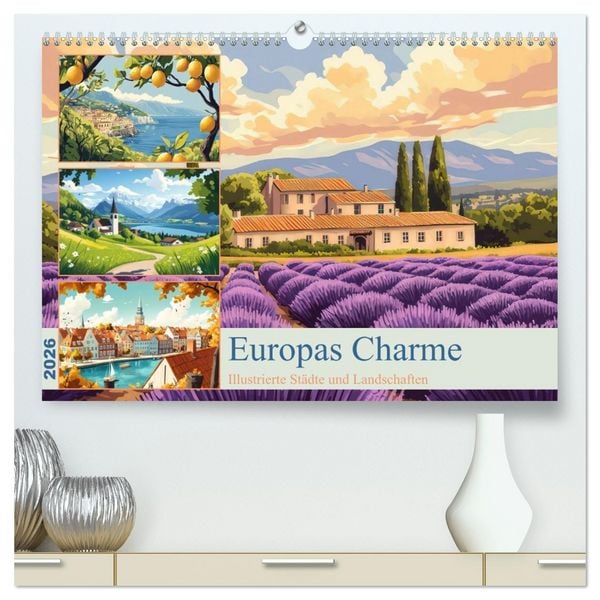 Produktbild: Europas Charme (hochwertiger Premium Wandkalender 2026 DIN A2 quer), Kunstdruck in Hochglanz