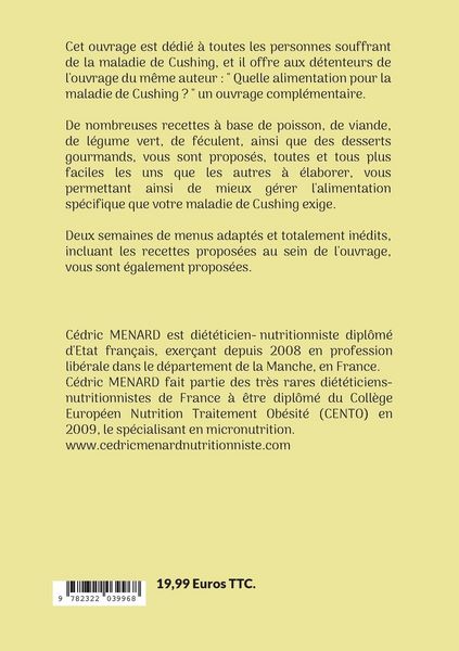 Produktbild: Mes recettes faciles pour la maladie de Cushing.