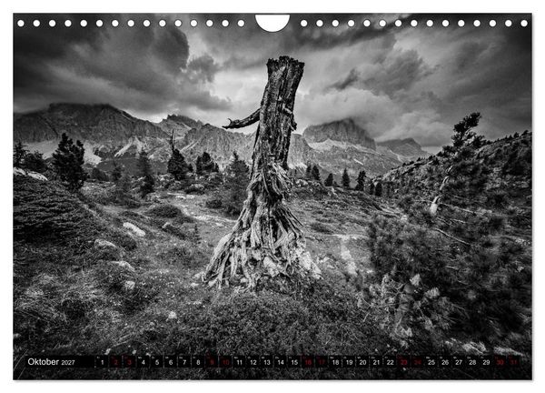 Produktbild: Dramatik in SW (Wandkalender 2027 DIN A4 quer), CALVENDO Monatskalender