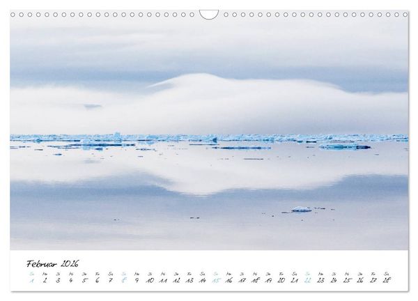 Produktbild: Heike Odermatt: 80&deg; Nord - Fotografien von Spitzbergen und Nordaustland (Wandkalender 2026 DIN A3 quer), CALVENDO Monatskalender