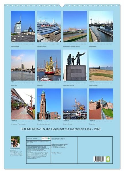 Produktbild: BREMERHAVEN die Seestadt mit maritimen Flair - 2026 (Wandkalender 2026 DIN A2 hoch), CALVENDO Monatskalender