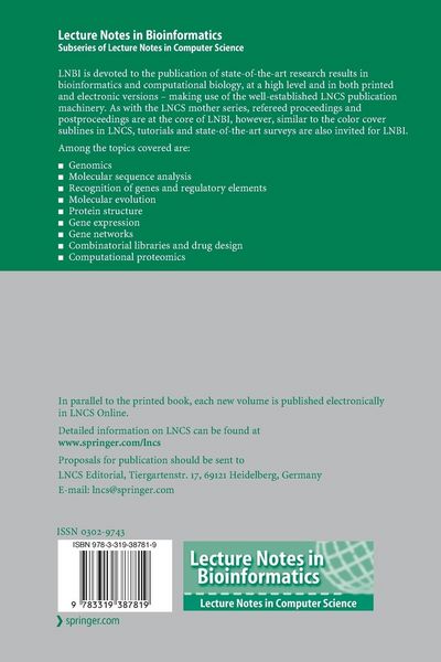 Produktbild: Bioinformatics Research and Applications