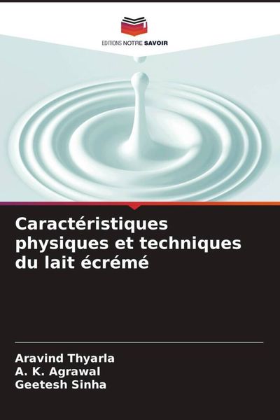 Produktbild: Caract&eacute;ristiques physiques et techniques du lait &eacute;cr&eacute;m&eacute;