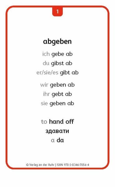 Produktbild: Verben: Set 2 - Deutsch, Englisch, Ukrainisch und Rum&auml;nisch