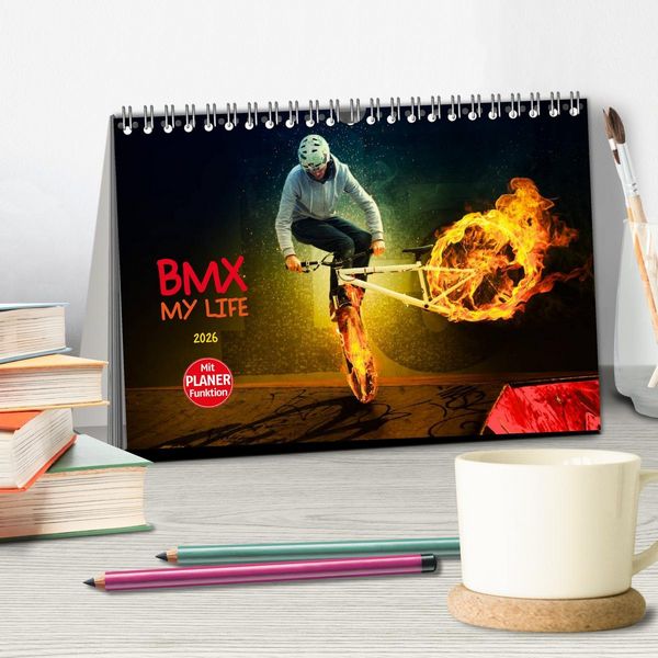Produktbild: BMX My Life (Tischkalender 2026 DIN A5 quer), CALVENDO Monatskalender