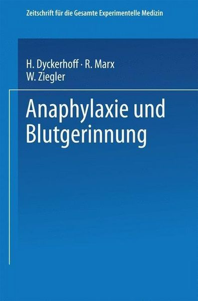 Produktbild: Anaphylaxie und Blutgerinnung