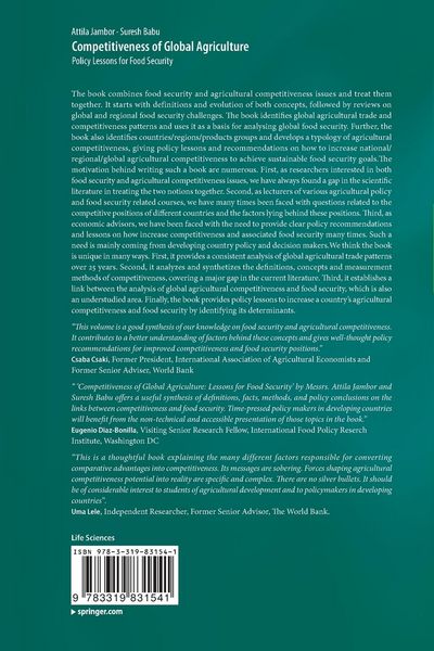 Produktbild: Competitiveness of Global Agriculture
