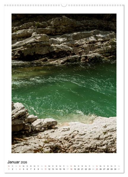 Produktbild: Soca - Sloweniens Smaragdfluss (hochwertiger Premium Wandkalender 2026 DIN A2 hoch), Kunstdruck in Hochglanz