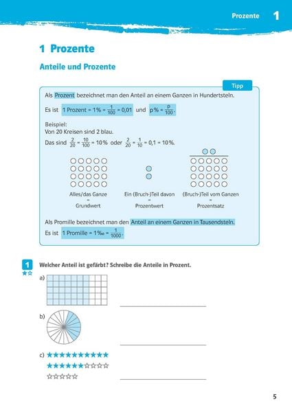 Produktbild: Klett 10-Minuten-Training Mathematik Prozente und Zinsen 6.-8. Klasse