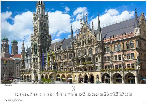 Produktbild: M&uuml;nchen Kalender 2027 &ndash; Wandkalender | Fotokalender Deutschland 24x35cm &ndash; faszinierende Ansichten von Marienplatz bis Alpenpanorama