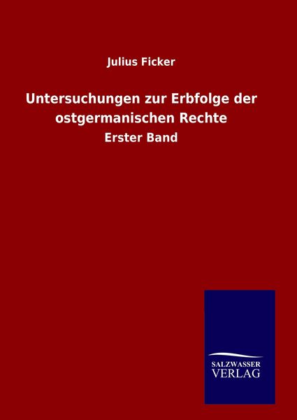 Produktbild: Untersuchungen zur Erbfolge der ostgermanischen Rechte