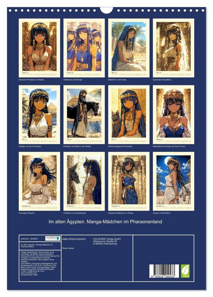 Produktbild: Im alten &Auml;gypten. Manga-M&auml;dchen im Pharaonenland (Wandkalender 2026 DIN A3 hoch), CALVENDO Monatskalender
