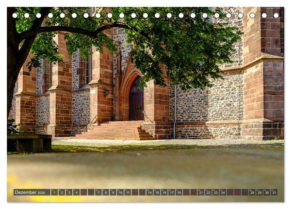 Produktbild: Ein Blick auf Homberg an der Efze in Farbe (Tischkalender 2026 DIN A5 quer), CALVENDO Monatskalender